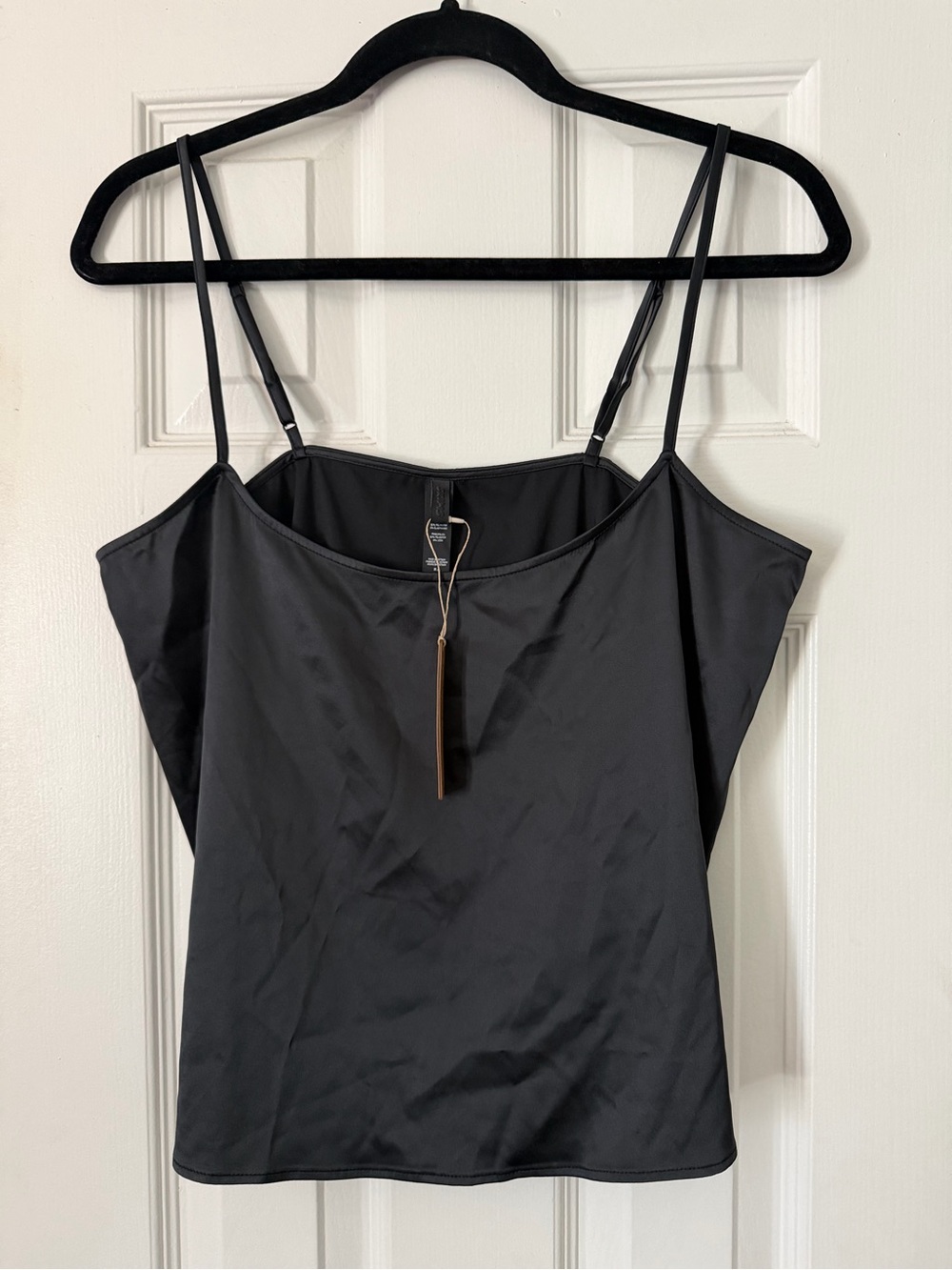 SKIMS Black Adjustable Spaghetti Strap Cami